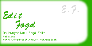 edit fogd business card